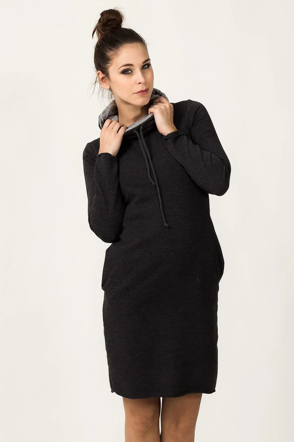 Casual Turtleneck Long Sleeves Day Dress