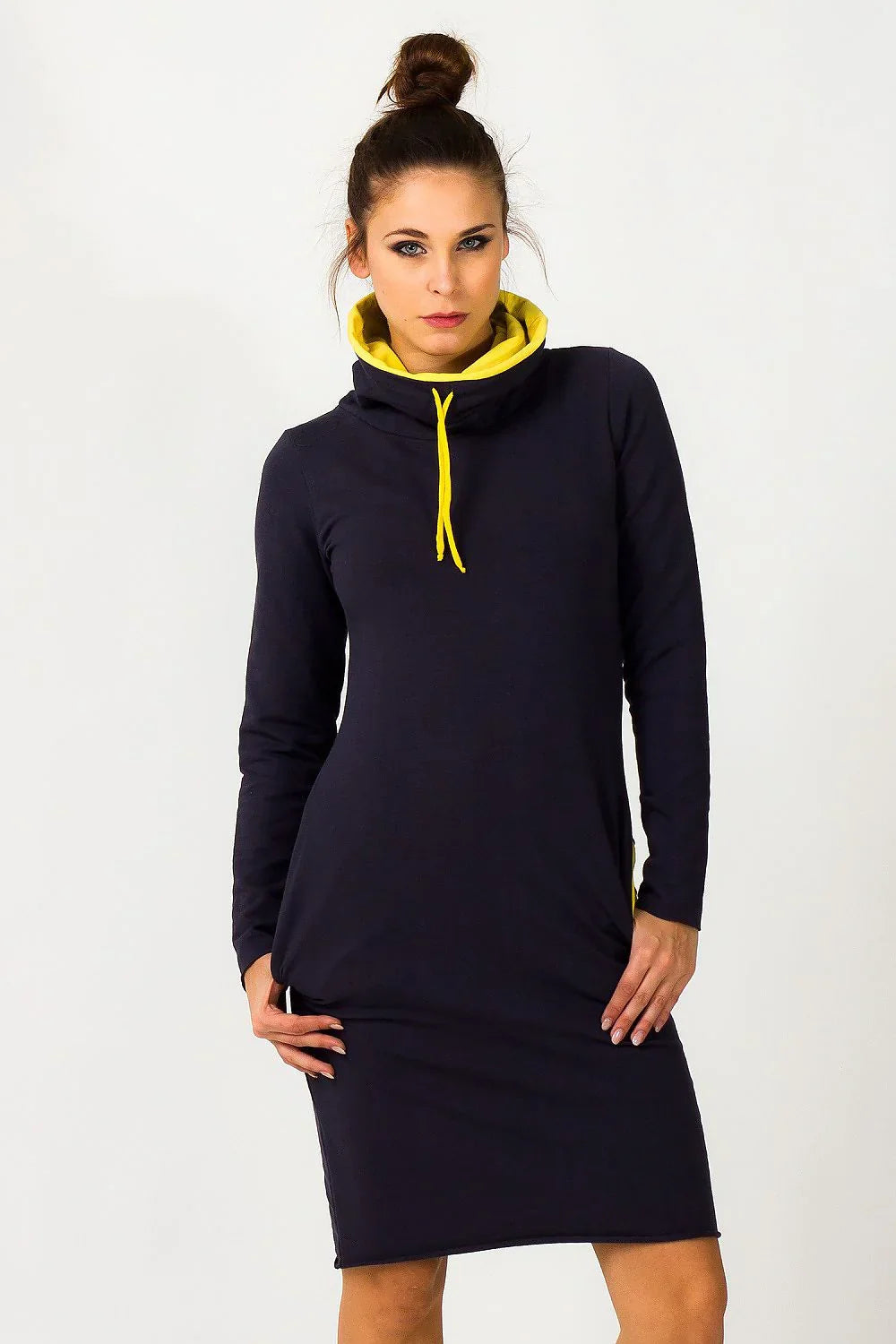 Casual Turtleneck Long Sleeves Day Dress