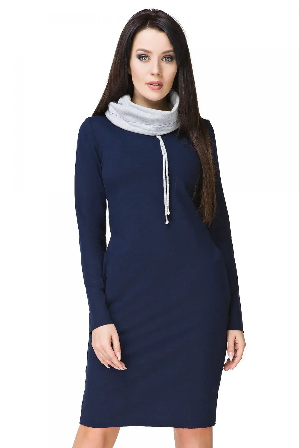 Casual Turtleneck Long Sleeves Day Dress
