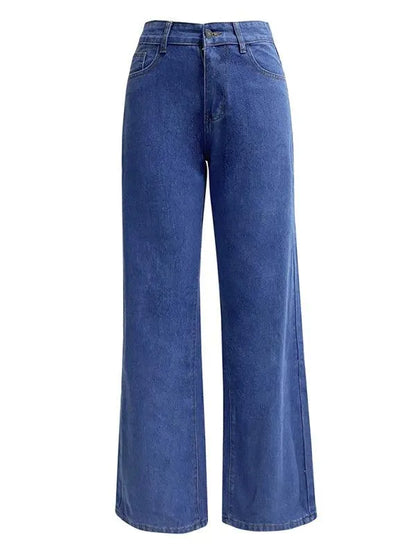Casual Women Jeans – High-Waist Flat Front -Guocali