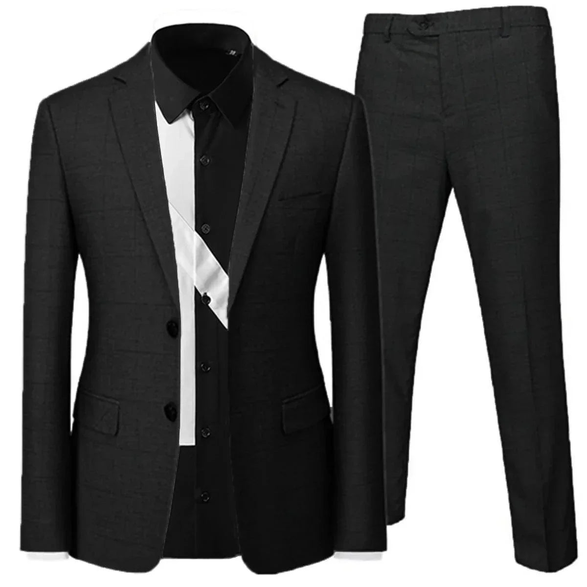 Checked Men Suit - Business Formal Attire -Guocali
