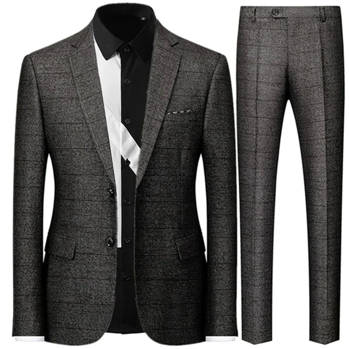 Checked Men Suit - Business Formal Attire -Guocali