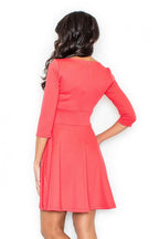 Chic Boat Neck Day Dress