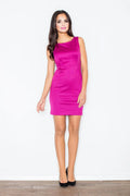 Chic Boat Neck Sleeveless Bodycon Dress