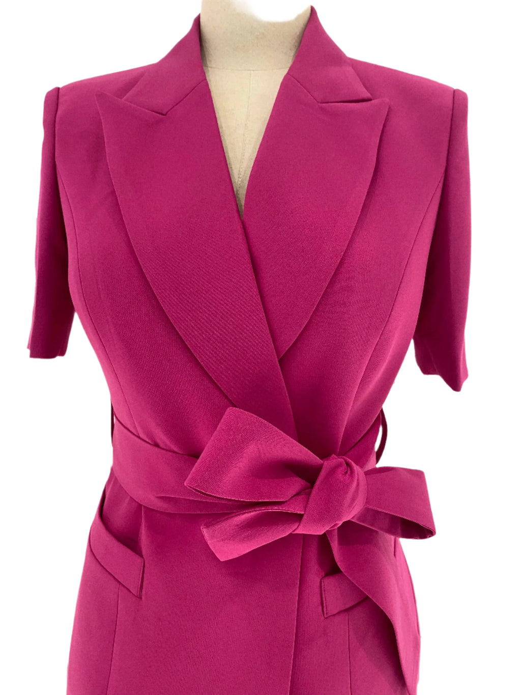 Chic Elegant Women's Pant Suit - Solid Belted