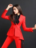 Chic, Elegant Women's Pant Suit - Solid Zipper