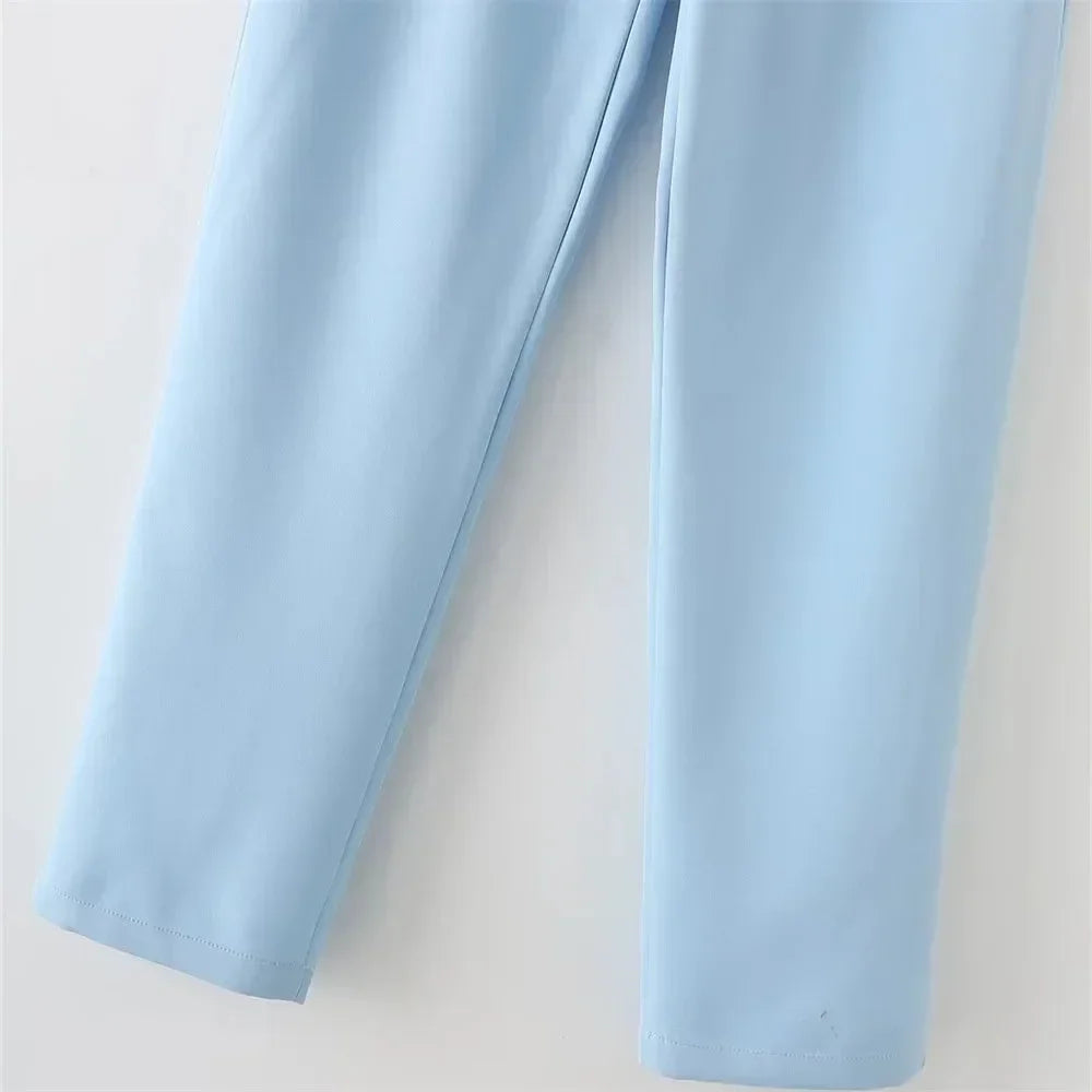 Chic Western Belted Vest Pant Suit -Guocali