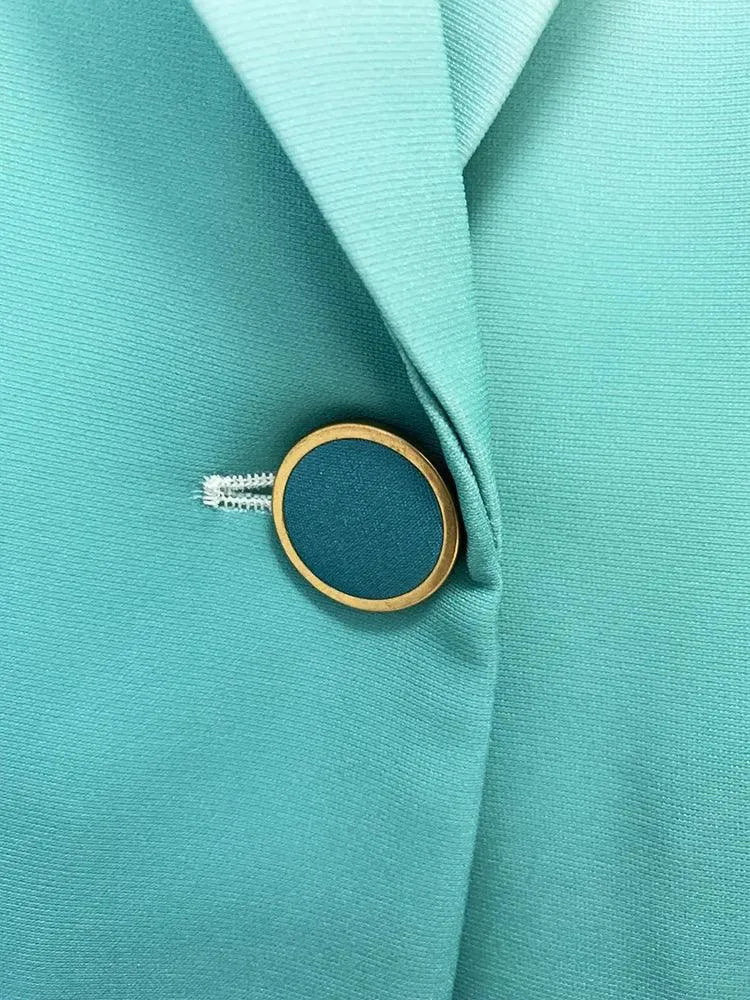 Chic Women's Pant Suit - Gradient Zipper