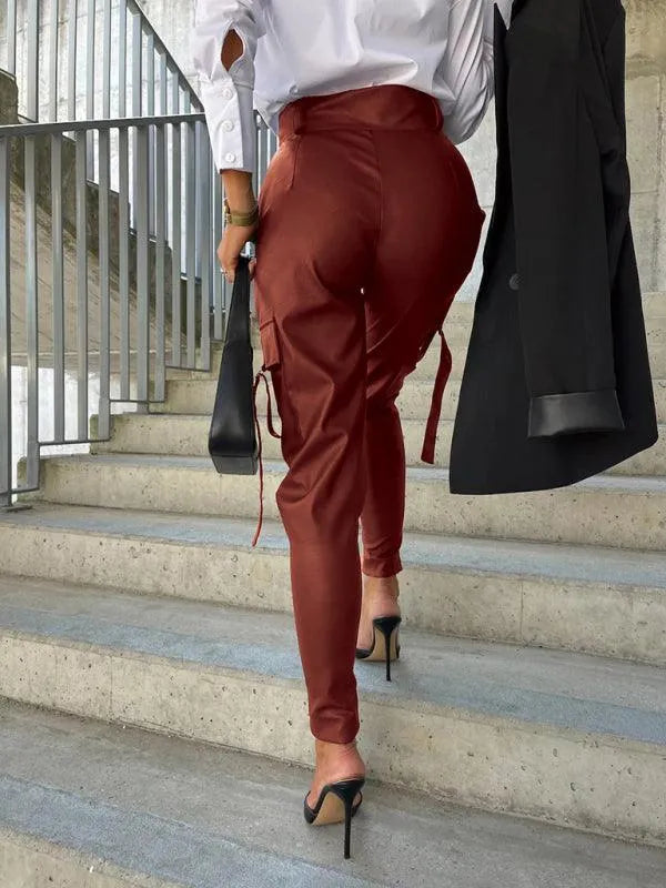 Chic Women's Trousers – High-Waist Slim Fit -Guocali