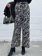 Chic Women Wide Leg Pants – High-Waist Wrinkle-Resistant -Guocali