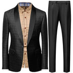 Elegant Men’s Tuxedo Suit - Texture Single-Breasted