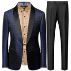 Elegant Men’s Tuxedo Suit - Texture Single-Breasted