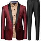 Elegant Men’s Tuxedo Suit - Texture Single-Breasted