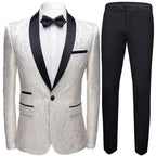 Elegant Men’s Tuxedo Suit - Texture Single-Breasted