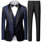 Elegant Men’s Tuxedo Suit - Texture Single-Breasted
