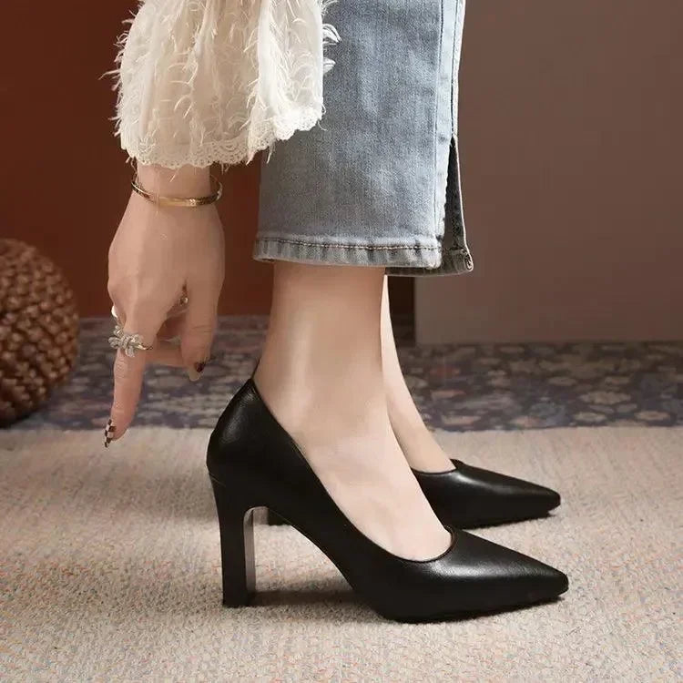 Classic Heel Women Pumps Pointed Toe -Guocali