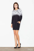 Cotton Long Sleeve Dress Casual Comfortable Fit-Day Dress-GUOCALI