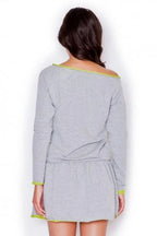 Cotton Long Sleeve Mini Dress Casual Style-Day Dress-GUOCALI