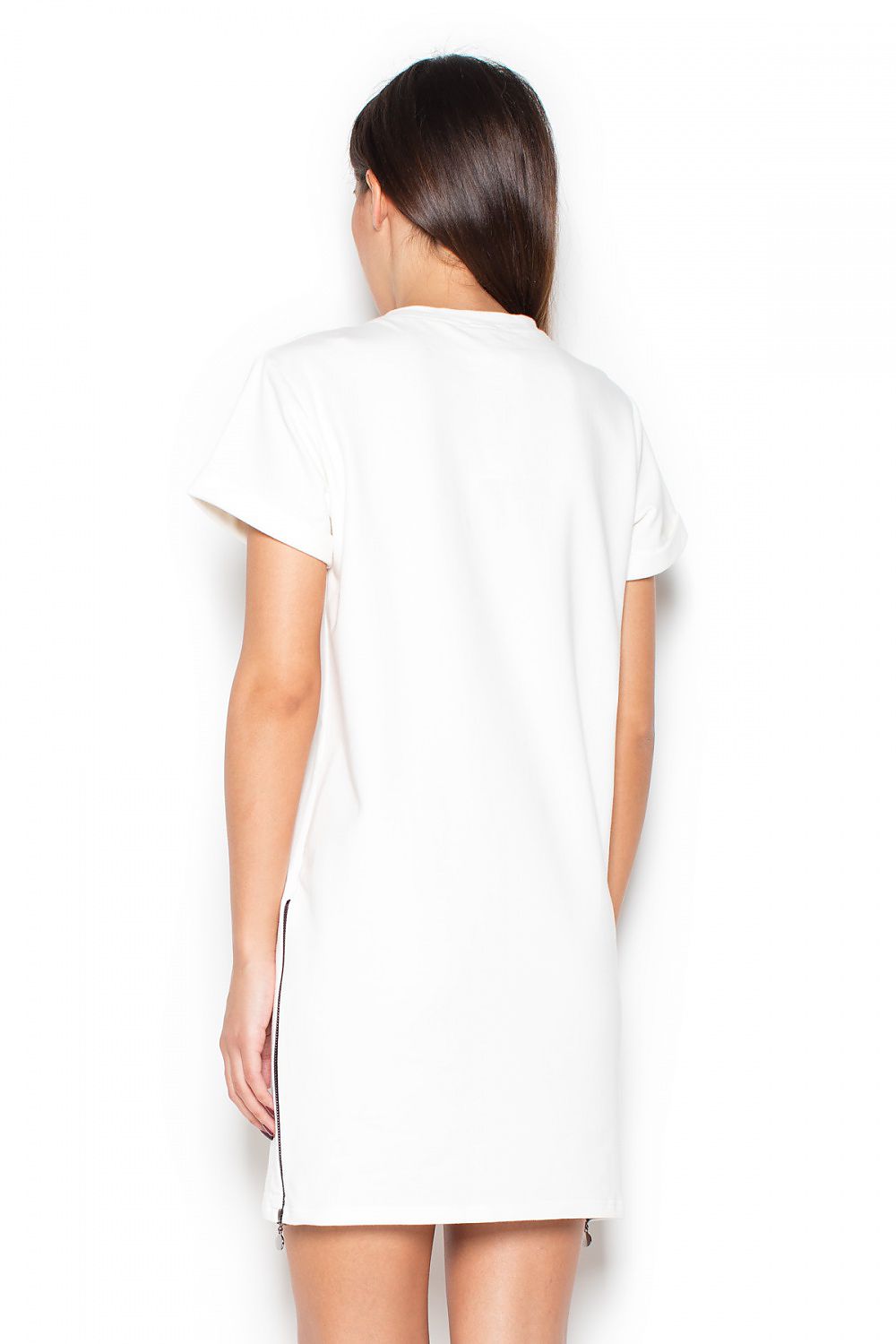 Cotton Mini Shift Dress Casual Style-Day Dress-GUOCALI