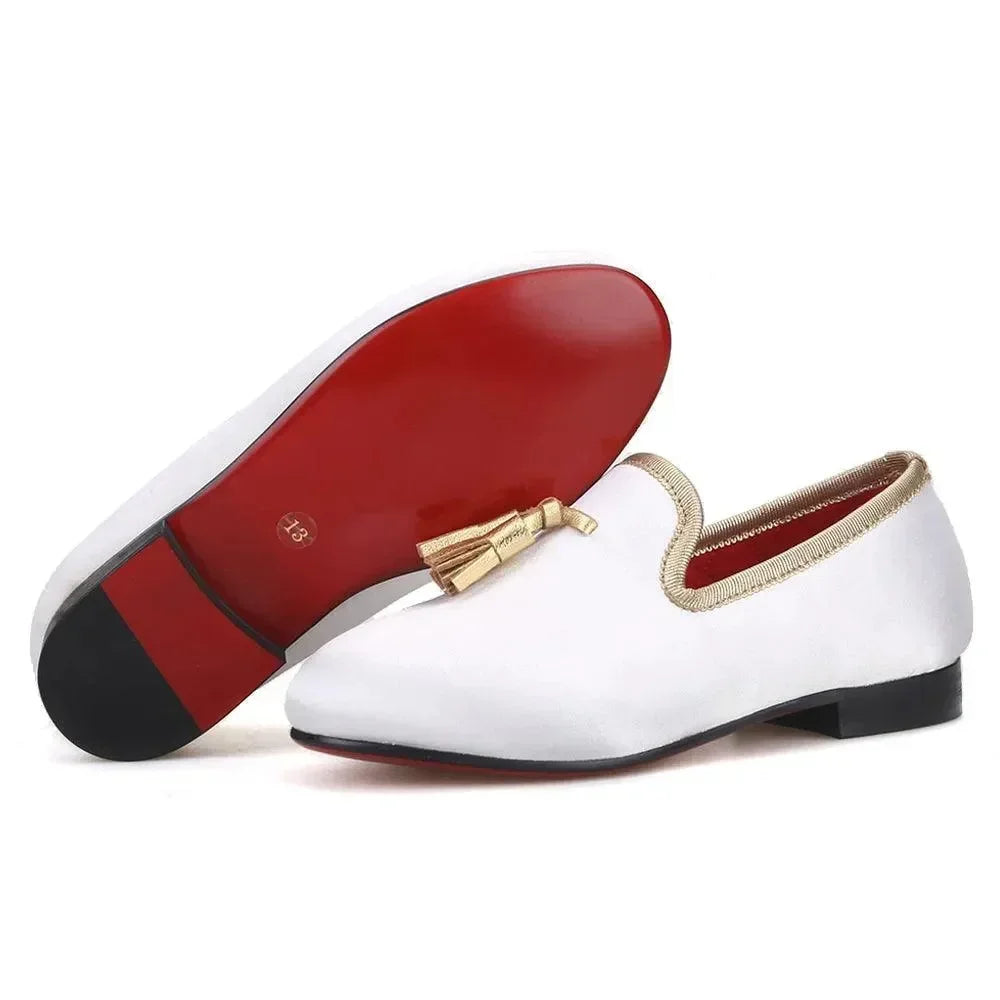 Kids Casual Tassel Dress Loafers - Slip-On Flat Shoes