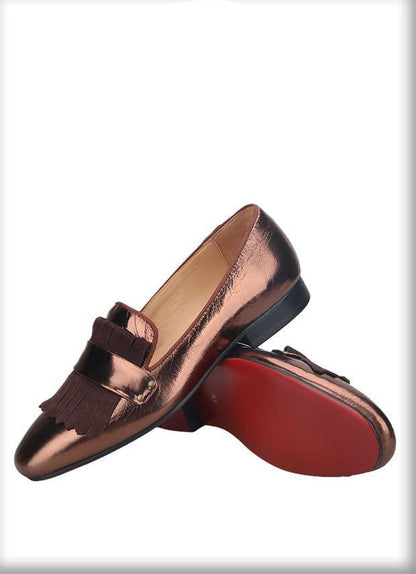 Cracked Patent Leather Loafers - Men Shoes - Loafer Shoes - Guocali