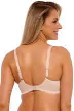 Embroidered Bra Beige Cotton Support-Women Bra-GUOCALI