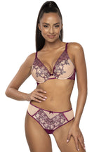 Push Up Bra Embroidered Cotton Plunge-Women Bra-GUOCALI