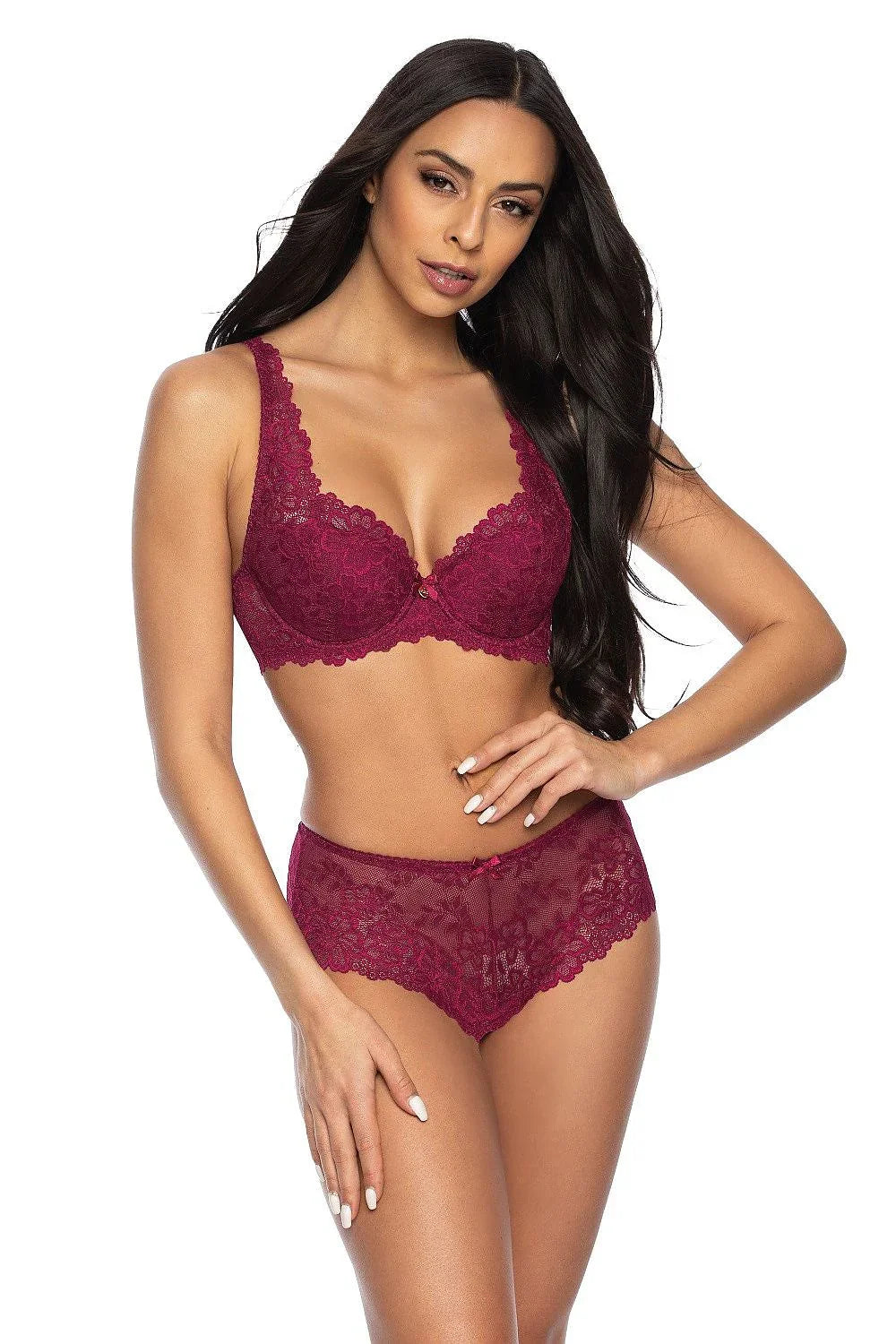 Women Plunge Lace Underwire Bra