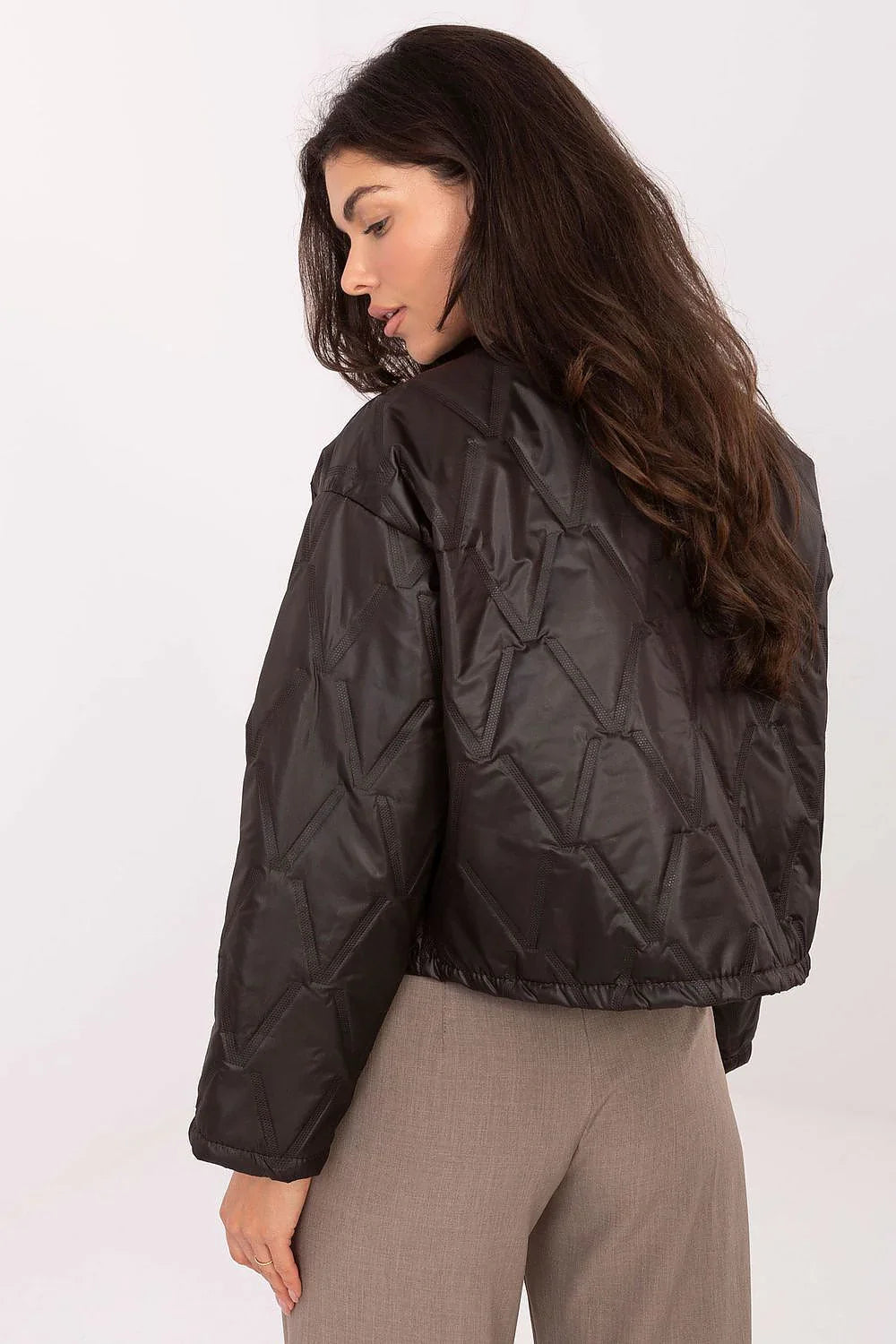 Women's Quilted Jacket - Lightweight Elegant - Brown