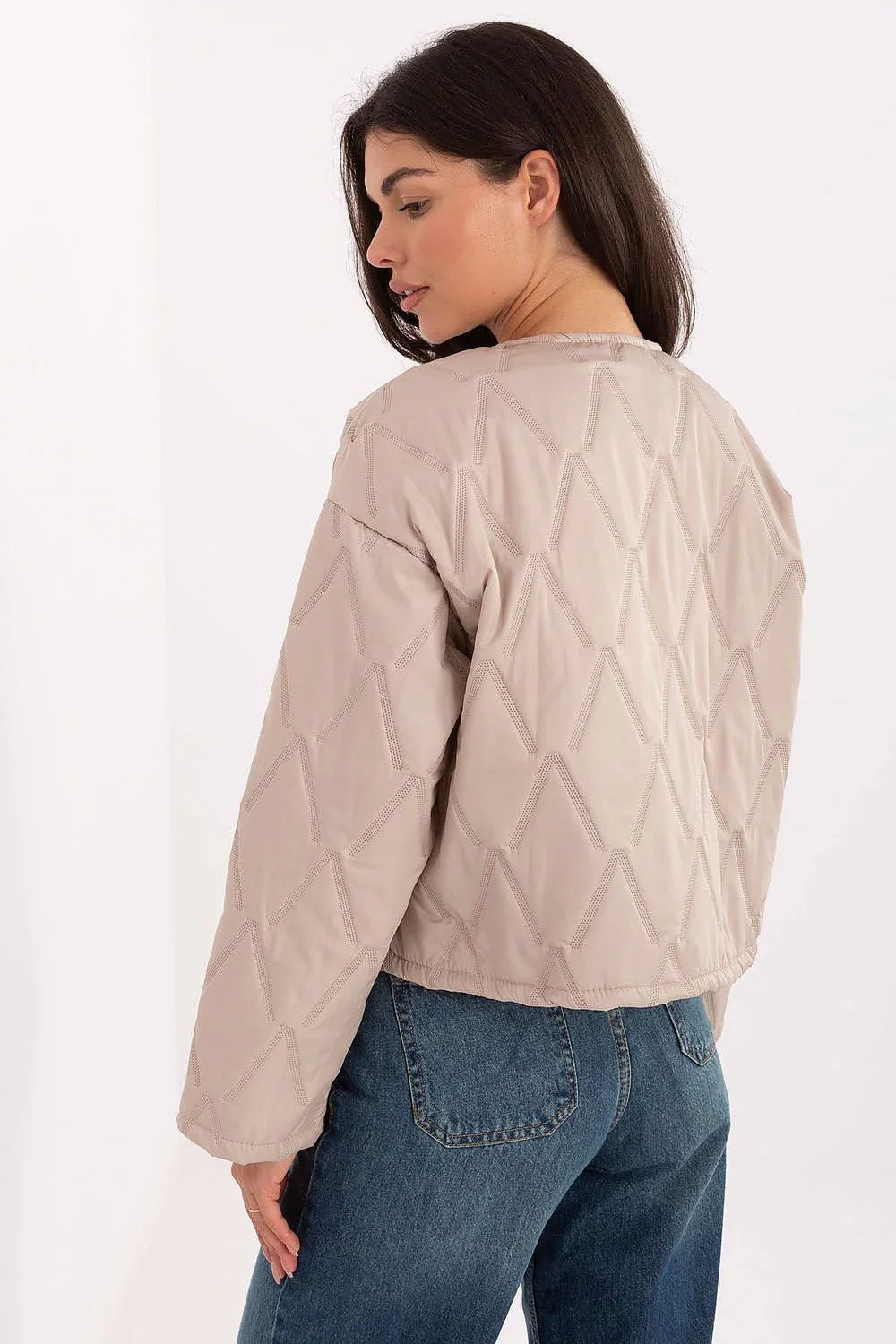 Women's Quilted Jacket - Lightweight Elegant - Brown