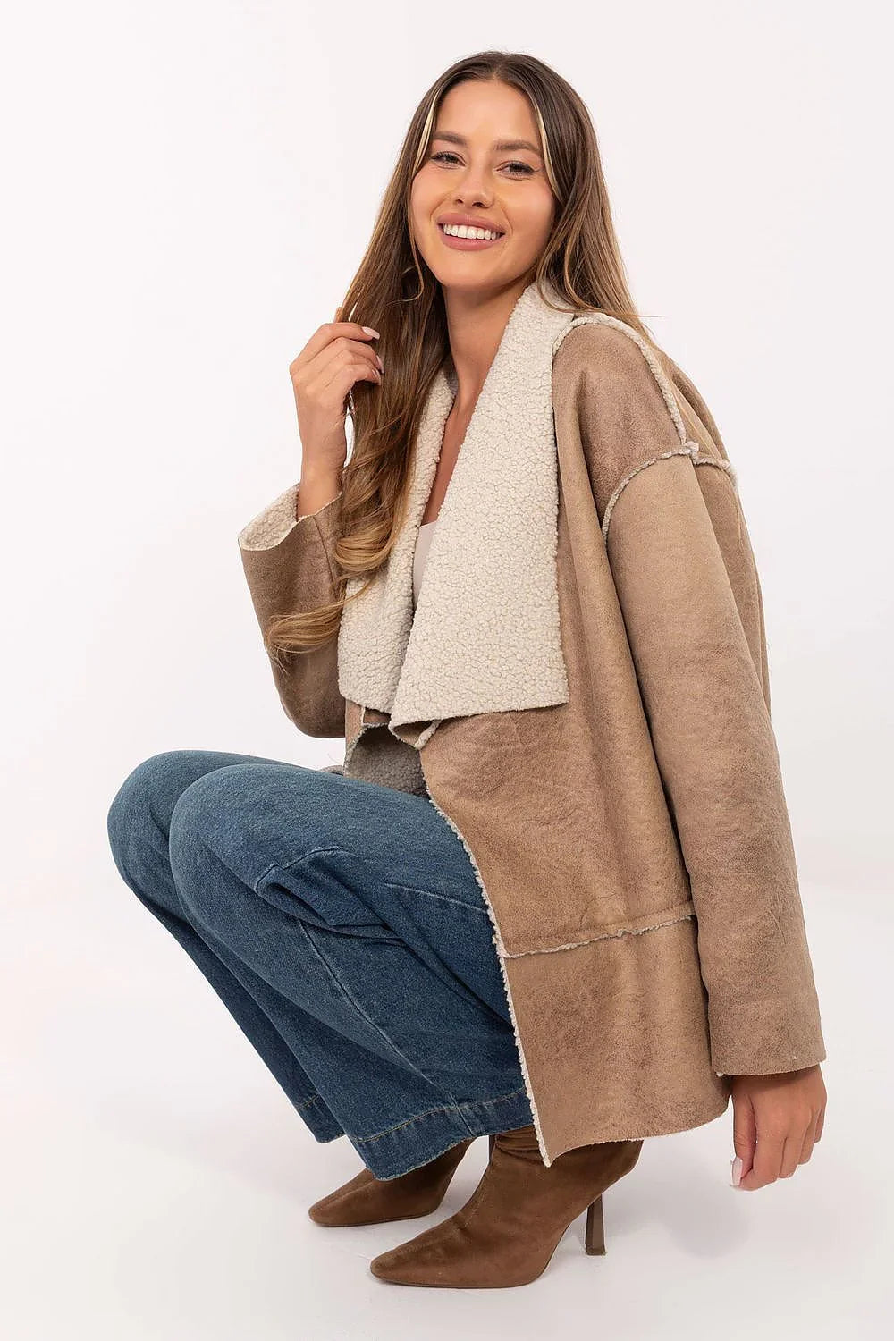 Women's Wrap Coat - Lightweight Chic - Black