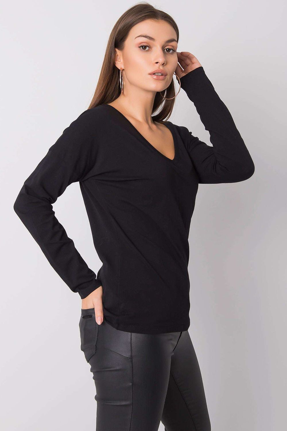 Women's Cotton Blouse - Solid Waist Length