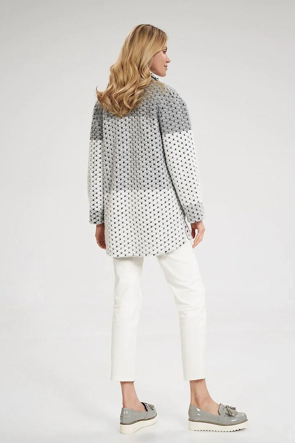 Women's Shacket - Lightweight Minimalist, Chic - Gray