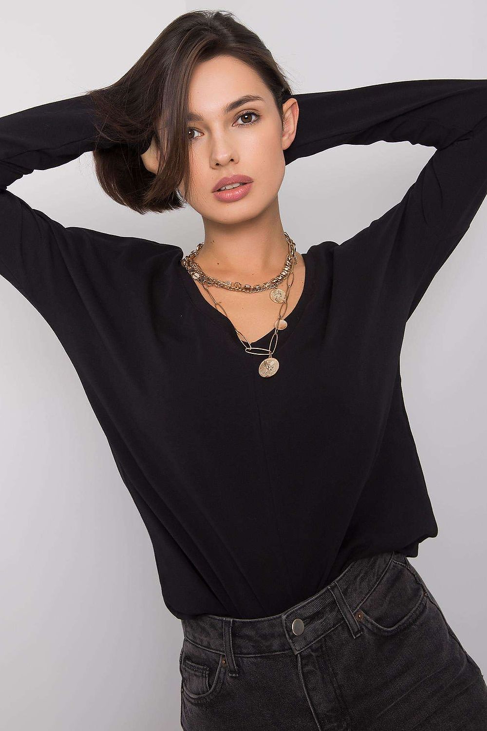 Women's Casual Blouse - Solid Hip Length