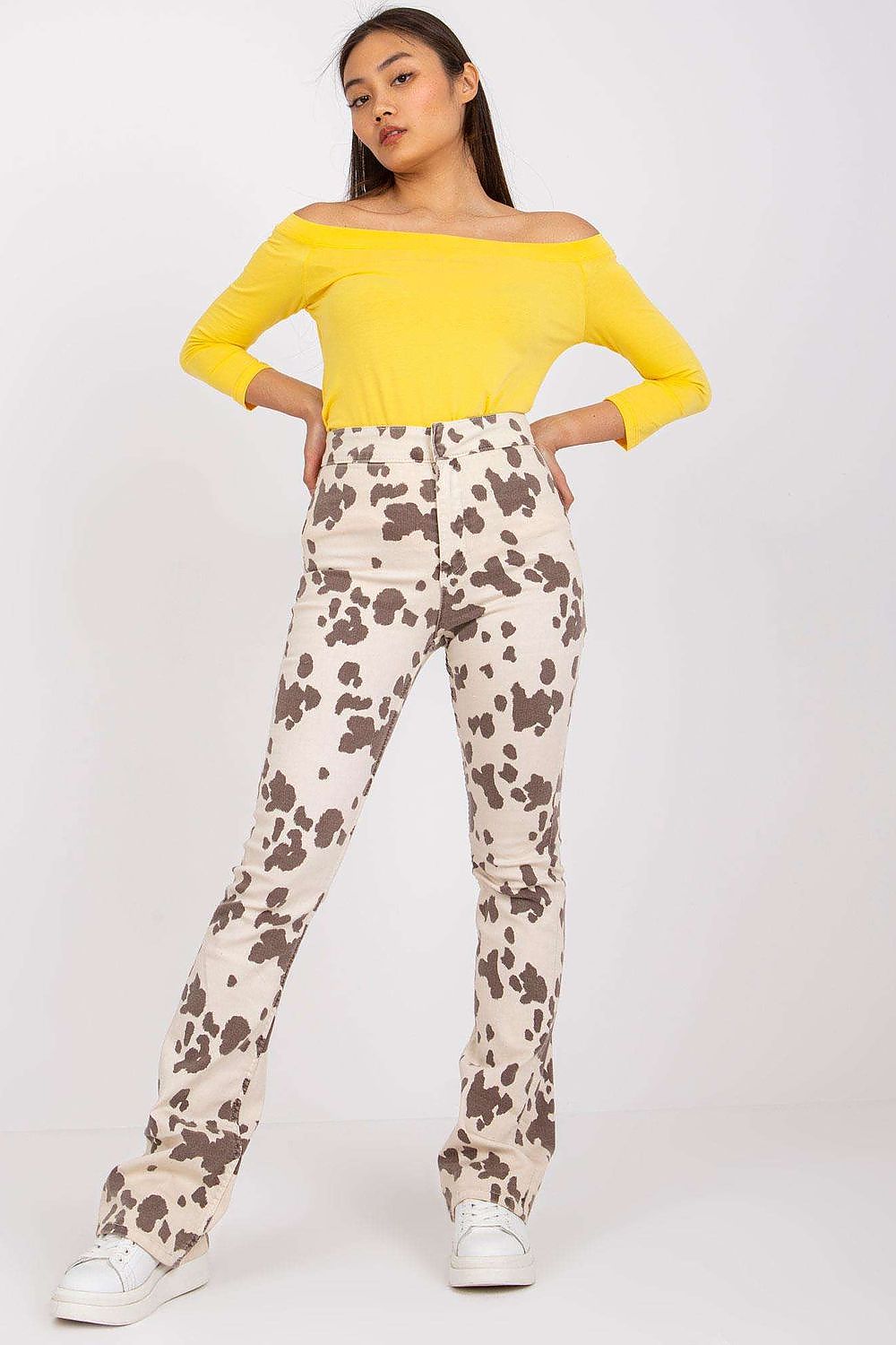 Women's Off-Shoulder Blouse - Solid Waist Length