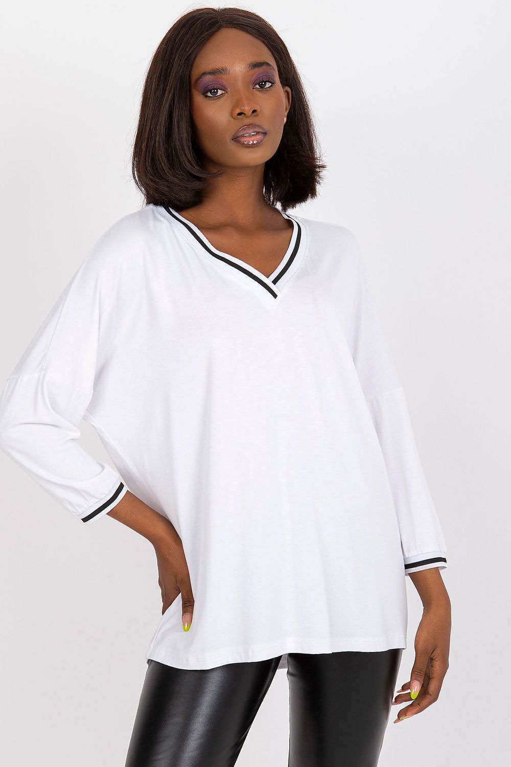 Women's Casual Blouse - Solid Hip Length