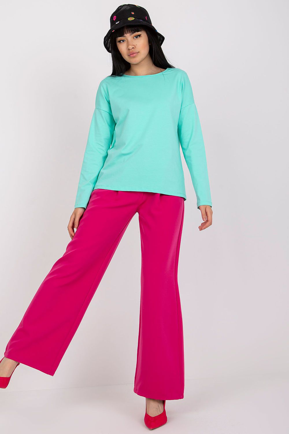 Women's Cotton Blouse - Solid Cropped Length