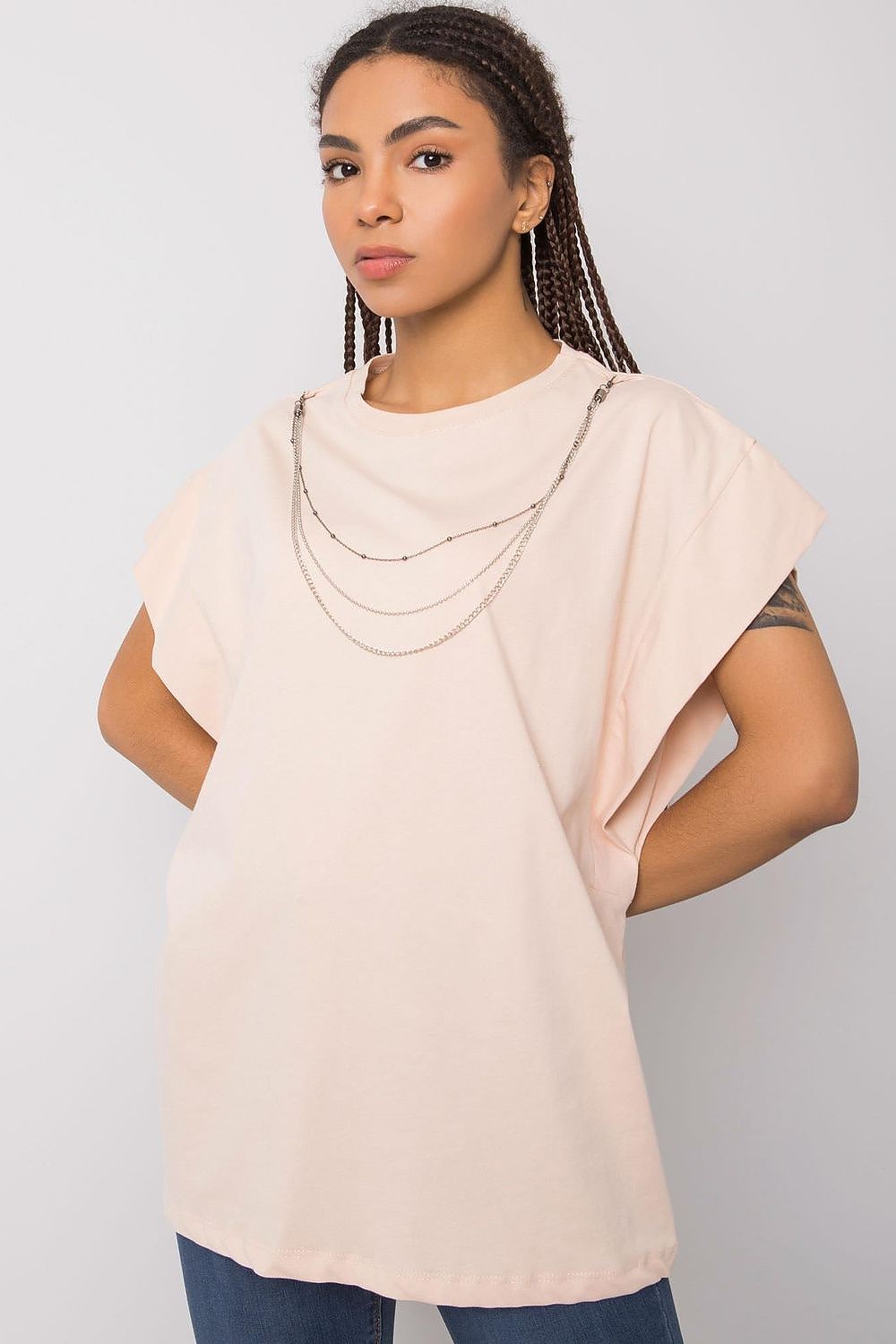 Women's Cotton Blouse - Solid Hip Length