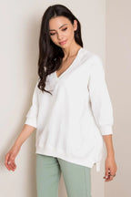 Women's Sweatshirt - V-Neck With Oversized Fit