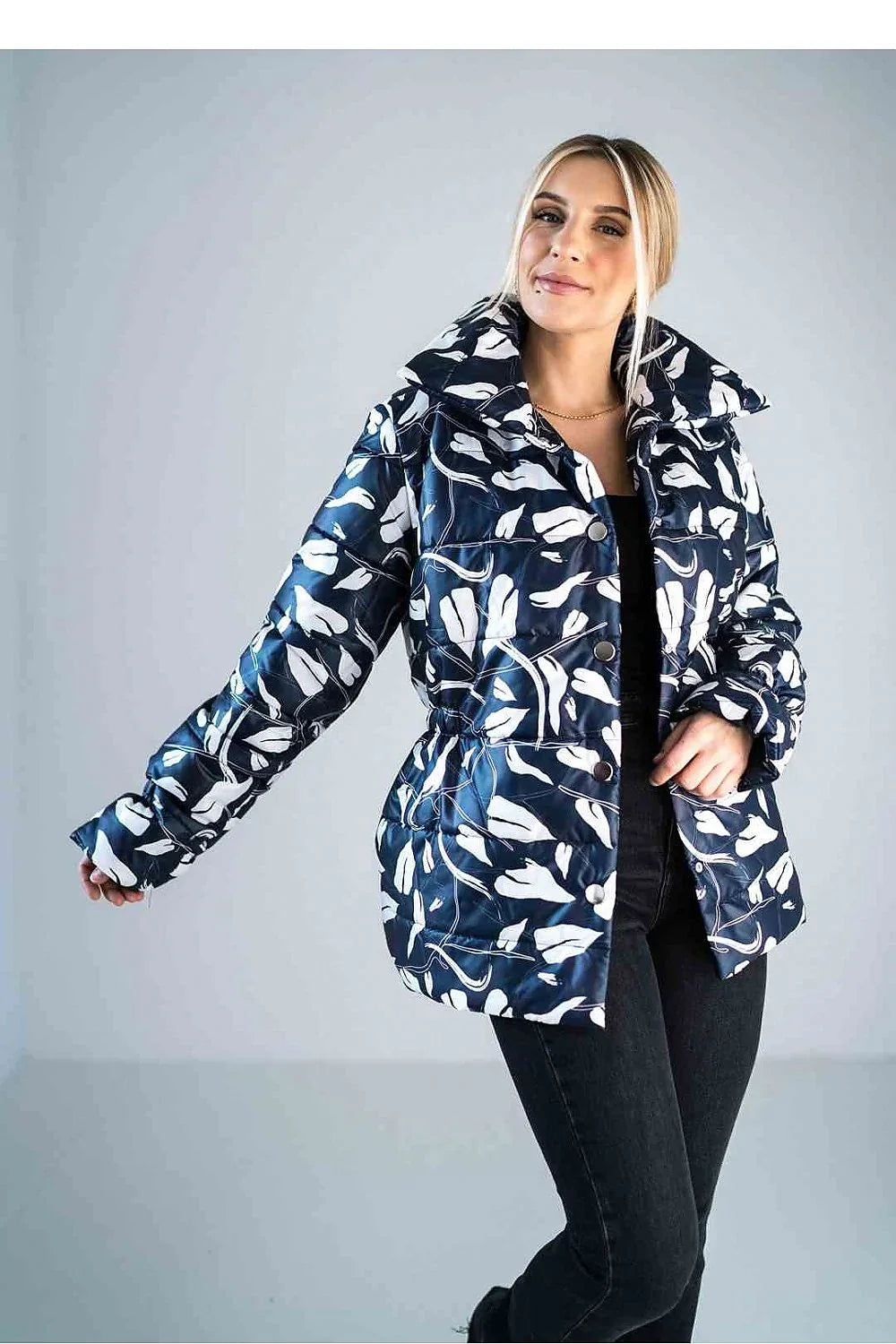 Women's Quilted Jacket, Puffer Jacket - Insulated Chic, Casual - Green