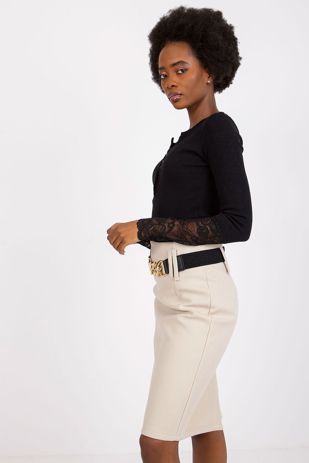 Women's Lace Blouse - Lace Waist Length