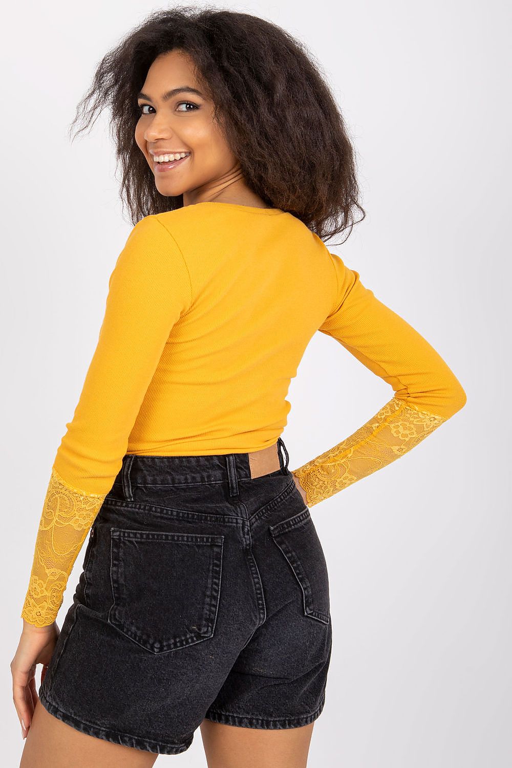 Women's Lace Blouse - Lace Waist Length