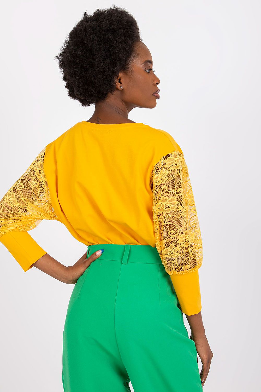 Women's Lace Blouse - Lace Hip Length