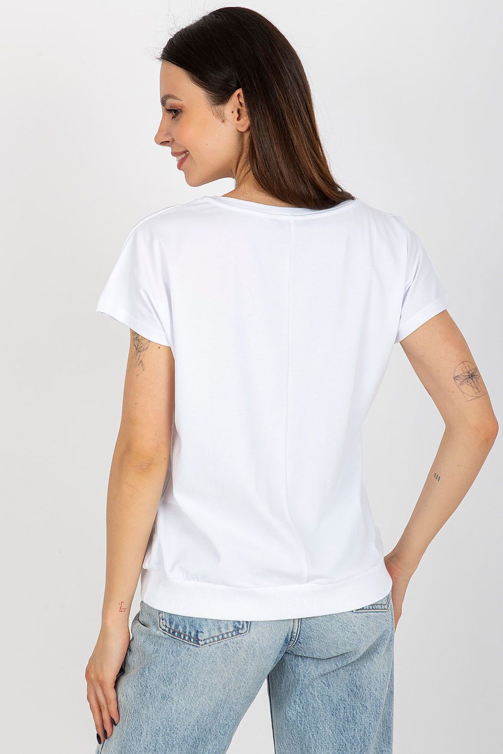 Women's Cotton Blouse - Floral Hip Length