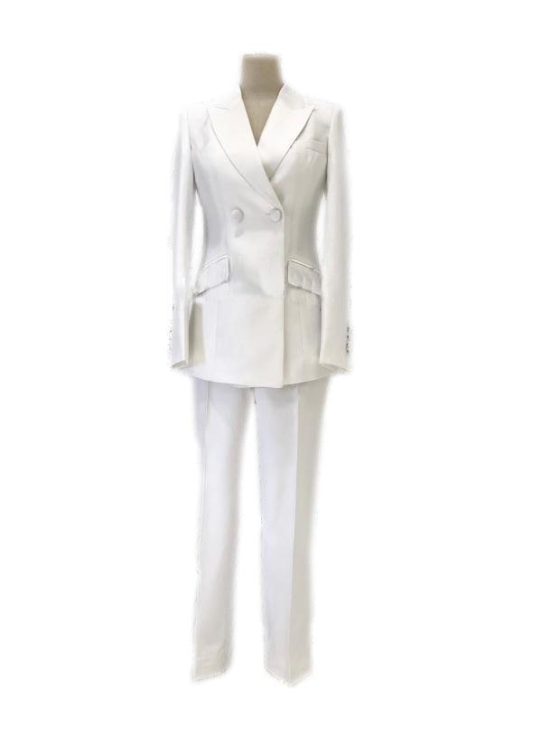 Double-Breasted Business Pantsuit - Women Trouser Suits - Trouser Suit - Pantsuit - Guocali