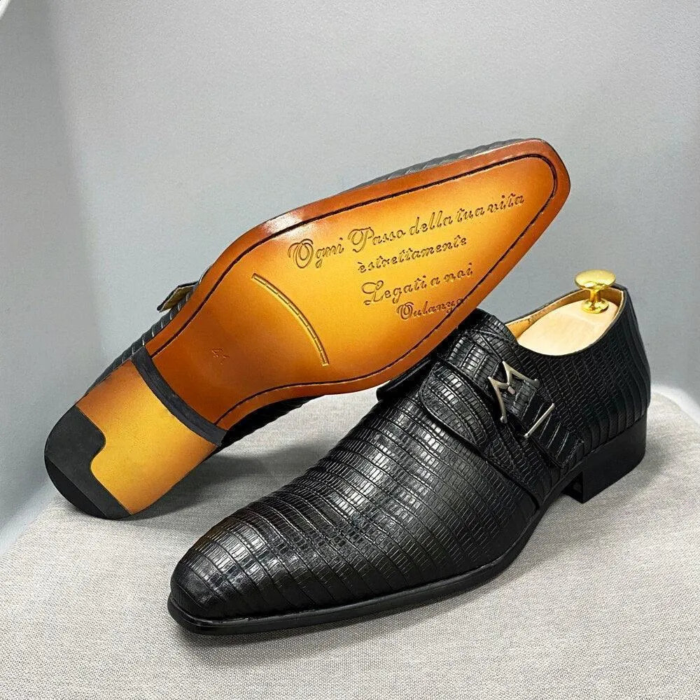 Men's Formal Dress Shoes - Monk Strap Shoes