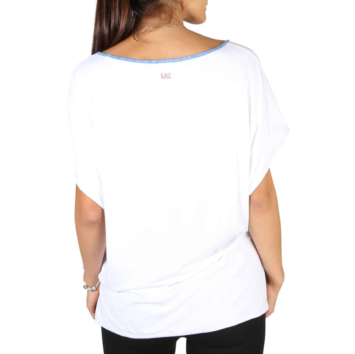 EA7 Women T-Shirts - White Brand T-shirts - T-Shirt - Guocali