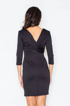 Elegant Boat Neck Day Dress