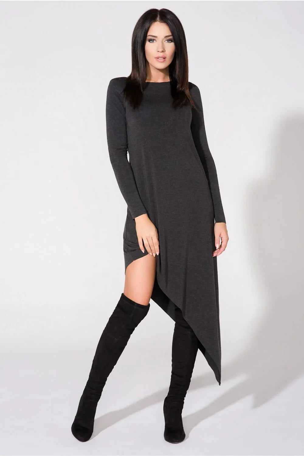 Elegant Boat Neck Long Sleeves Evening Dress