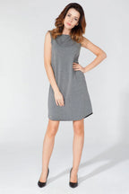 Elegant Boat Neck Sleeveless Day Dress